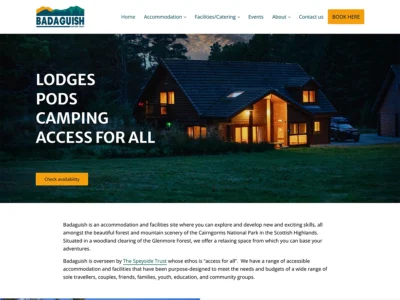 Screenshot of the home page of Badaguish's website.